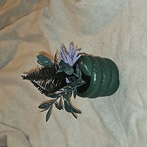 Target DISCONTINUED Snake Vase with Fake Plants Halloween Goth Decor
